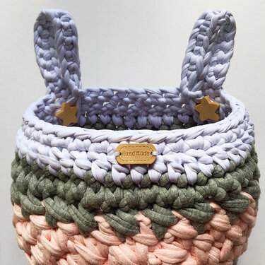 Crochet pattern Hanging BASKET, Baby Nursery decor, DIY Toy Storage basket