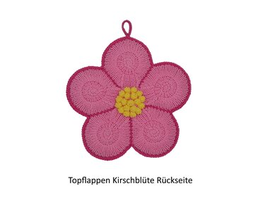 Topflappen Kirschblüte Strickanleitung