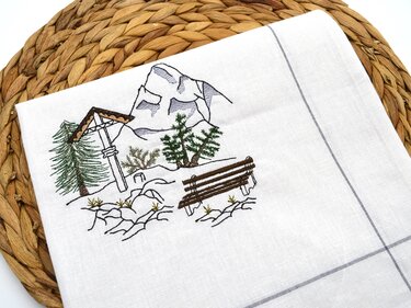 Stickdatei Berge Gipfel wandern Bergsteigen - Sticken