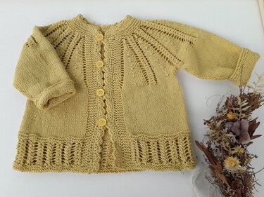 .Strickanleitung Baby-Baumwolljacke in Gr 80/86, in zwei Varianten, deutsch - Bild 7