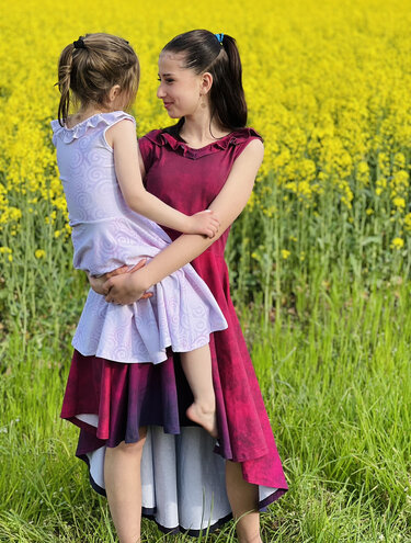 lovely princess 122-164 Schnittmuster Sommerkleid Tunika Vokuhila Drehrock - Bild 12