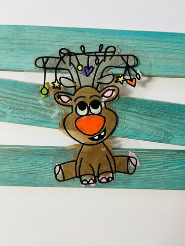 Rentier mit Lichterkette - Bild 2