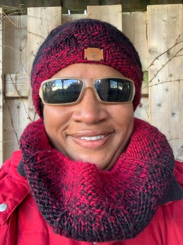 Knit Hat and Cowl Set, basket weave design, easy beginner knit, unisex - Knitting