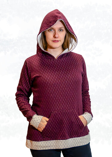 Jenna – Damen Hoodie/Pullover mit Kapuze, Kragen & Tasche (BU 80-116) A4+A0 - Bild 2