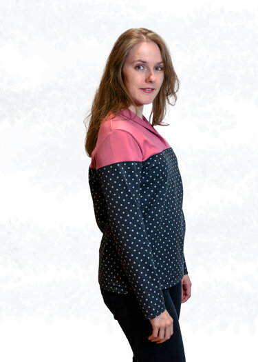 Kikyo – Damen Pullover mit Wickelkragen und Teilung (BU 80-116, A4+A0) - Bild 5