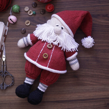 Santa Claus doll for Christmas - Knitting
