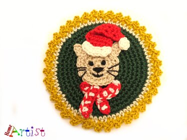 Cat Ornament crochet Patch
