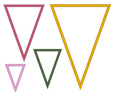 Stickdatei - Wimpel spitz Rahmen Stickdatei - Sticken