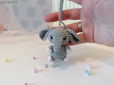 Crochet Pattern Elephant Keychain Amigirumi - Image 5