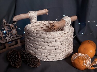 Crochet pattern basket hygge PDF digital and video DIY