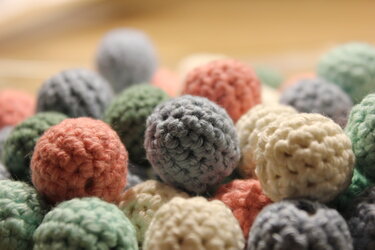 Häkelperlen Häkelkugeln Häkelanleitung Download PDF Baumwolle Wattekugeln