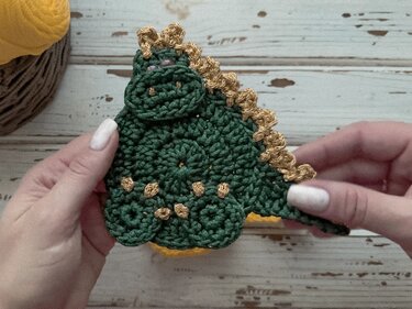 Crochet pattern dragon coaster PDF Digital and video tutorial