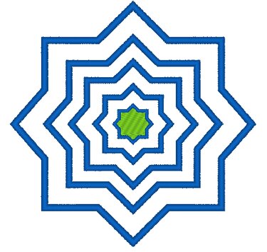 Stickdatei - Stern mit 8 Ecken - Sticken