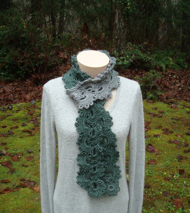 Queen Anne's Lace Scarf and Neck Warmer - PA-331 - Crochet