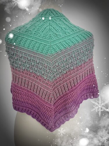 flaches Dreieckstuch "Das Winterliche" - Häkeln