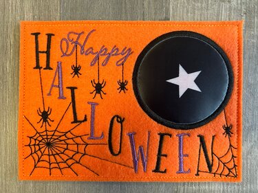 Stickdatei Mugrug Untersetzer Halloween ab 12x18cm - Sticken