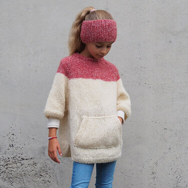 Strickanleitung Kinderponchopullover mit Stirnband "Hamina" 764131 - Bild 2