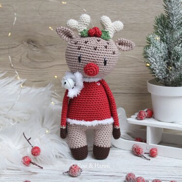 Gehäkeltes Rentier-Amigurumi als Inspiration für Häkelprojekte