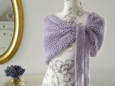 Offener Loop mit Bindeband in 2 Farbvarianten - Häkeln