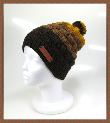 Strickanleitung warmer Mütze in Bubbelmuster