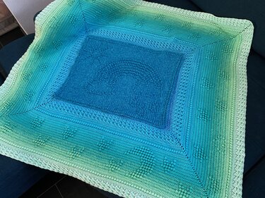 Alternatives Mittelteil Babydecke Großes Glück Wolkenhimmel - Häkeln