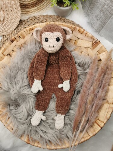 Almo das Schmuseäffchen, deutsche Häkelanleitung, PDF-Datei