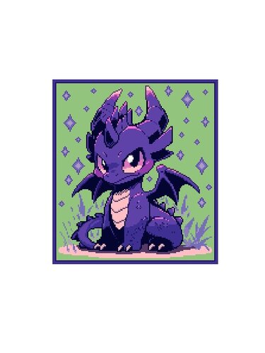 PURPLE DRAGON DAY - pattern for c2c crochet blanket