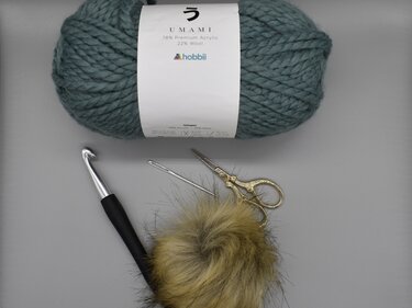 Häkelanleitung für Set aus Schal und Mütze