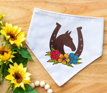 Stickdatei Hufeisen in 6 Größen, Maschinenstickdatei - Sticken