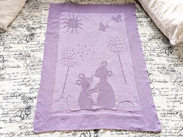 Knitting pattern baby / kids' blanket "Happiness II" - easy