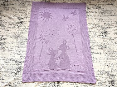 Knitting pattern baby / kids' blanket "Happiness II" - easy