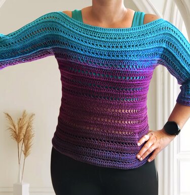 Sommer Pulli "Purple" Häkelanleitung
