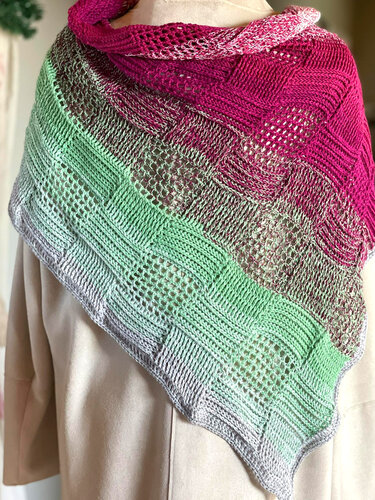 Karo, das asymmetrische Tuch individuell in Größe und Farbe - Häkeln