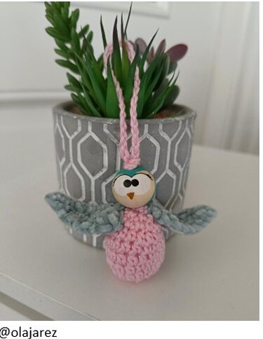 Owl as a worry worm english US terms - Crochet