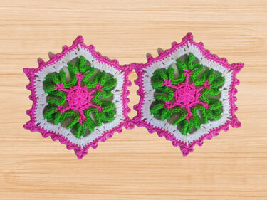Crochet hexagon motif Pattern