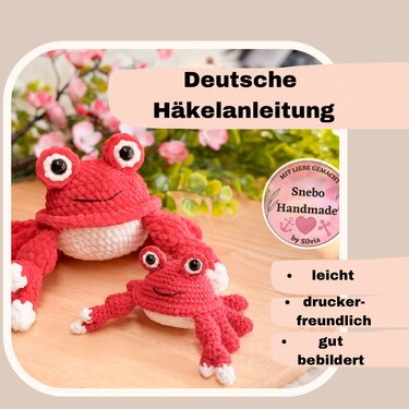 Häkelanleitung Krebs Juno, Deutsche PDF