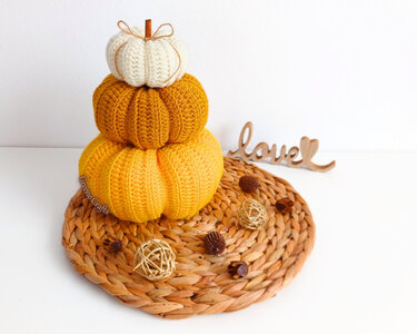 Rustic Pumpkin Centerpiece for Fall - Crochet Pattern for Beginners