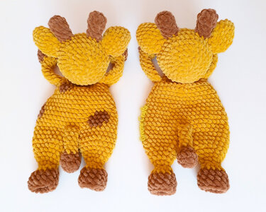 Giraffe Lovey - Low Sew Crochet Pattern - 2 Versions: Simple and Spotted - Image 8