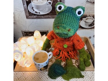 Strickanleitung (deutsch/englisch) Frosch Carlos, pdf-Datei