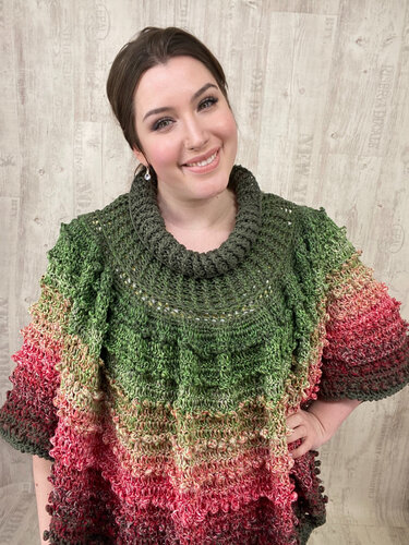 Häkelanleitung Poncho "ROSENGARTEN"