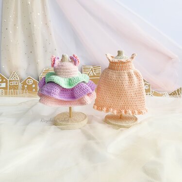 Doll clothes crochet pattern (For 10inches doll) - Doll Outfit Crochet