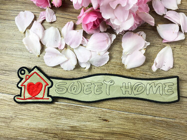 Stickdatei 3D-Anhänger Sweet HOME, Maschinenstickdatei - Sticken