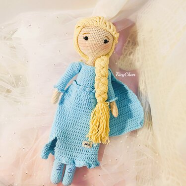 Ice Princess The Doll Crochet Pattern (19 inc) - Amigurumi Doll pattern