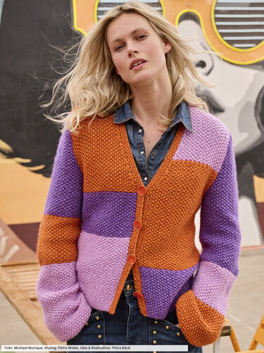 Cardigan mit Farbflächen