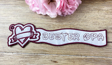 Stickdatei 3D-Anhänger Bester OPA, Maschinenstickdatei - Sticken