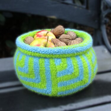 Poldi Basket, knitfelted bag pattern in many sizes - Knitting