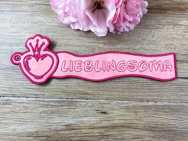 Stickdatei 3D-Anhänger LIEBLINGSOMA, Maschinenstickdatei - Sticken