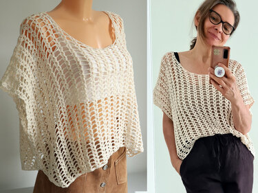 Crochet Pattern Top “Julina” – Boho Beach Look, Festival Outfit, Summer Top