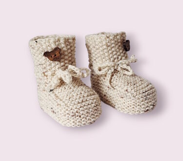 Strickanleitung Baby-Schuhe, Baby-Booties aus 6-fach-Sockenwolle    #338 - Bild 12