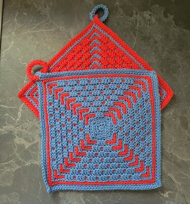 Topflappen Wellenreiter - Häkeln